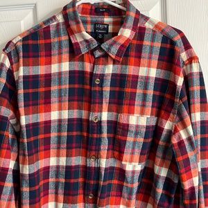 J.Crew men’s long sleeve flannel shirt, plaid, XL (slim)